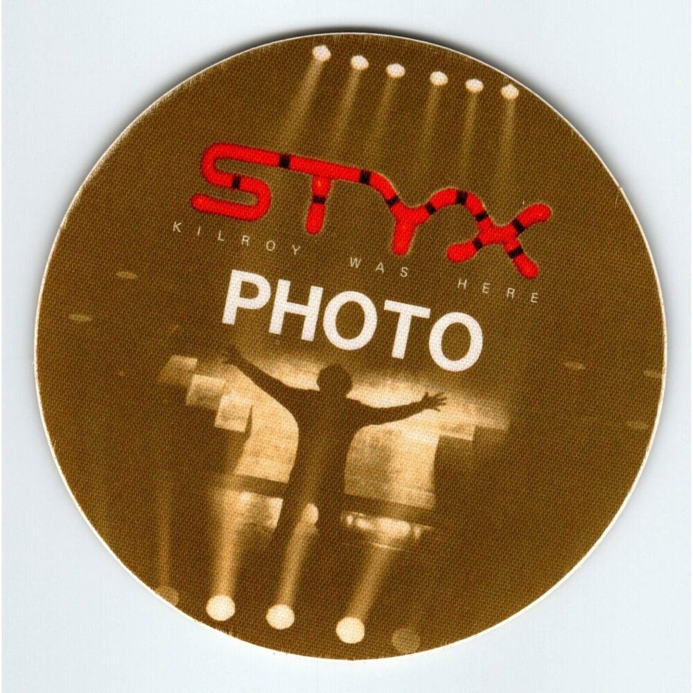 Styx Kilroy Was Here Backstage Pass Original 1984 Rock Concert Mr. Roboto Gold